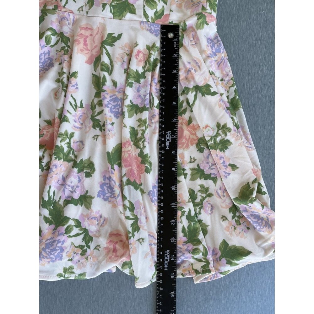 ZARA NWT Women's Floral Short Flare Dress Size Medium Adjustable - Picture 11 of 16
